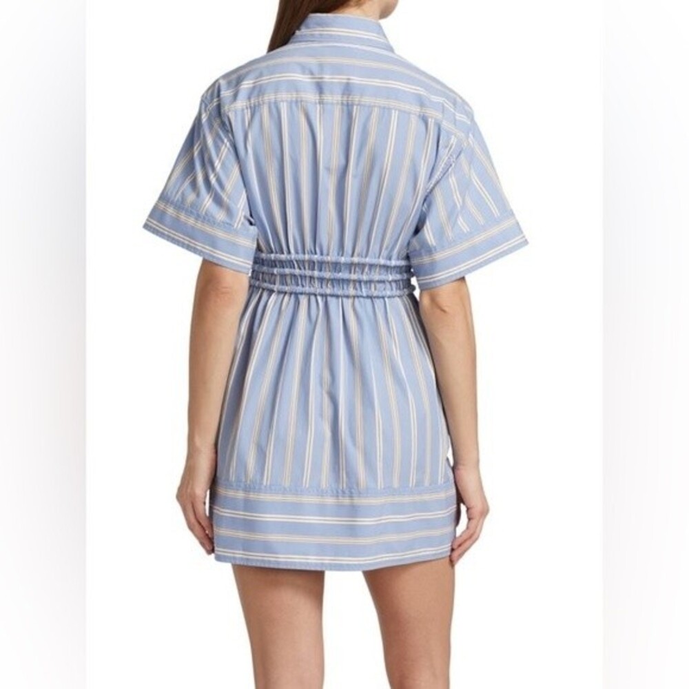 NWOT AKNVAS 100% cotton Fiona Drawstring Shirtdress. Size 2 - Picture 3 of 12